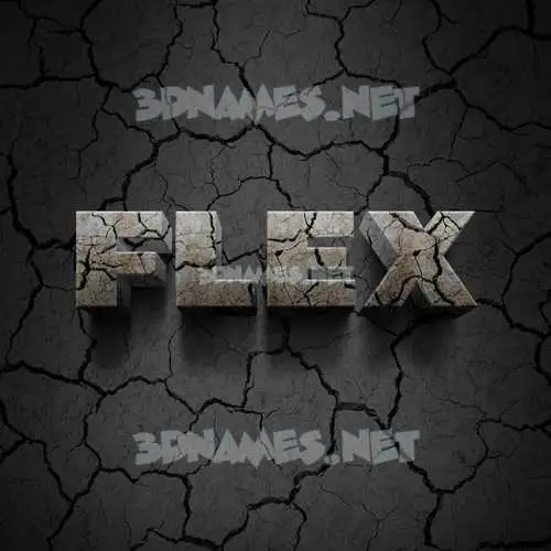 flex in Cracked Stone style - 3D name wallpaper