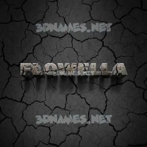 flowella in Cracked Stone style - 3D name wallpaper flowella in Cracked Stone style - 3D name wallpaper