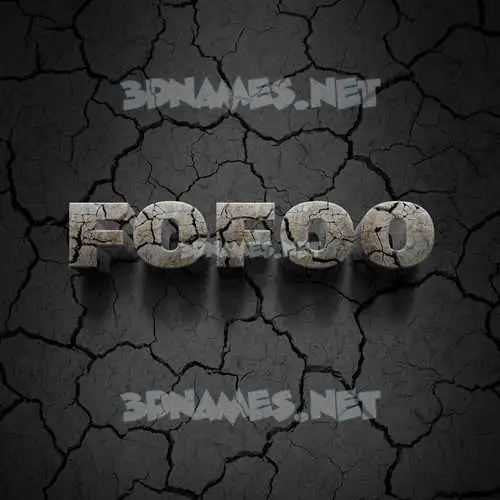 fofoo in Cracked Stone style - 3D name wallpaper fofoo in Cracked Stone style - 3D name wallpaper