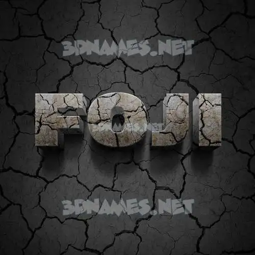 foji in Cracked Stone style - 3D name wallpaper foji in Cracked Stone style - 3D name wallpaper