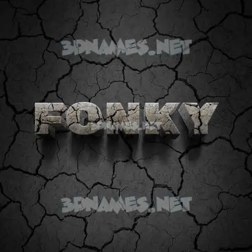 fonky in Cracked Stone style - 3D name wallpaper fonky in Cracked Stone style - 3D name wallpaper