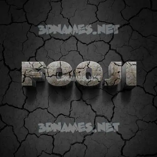 fooji in Cracked Stone style - 3D name wallpaper fooji in Cracked Stone style - 3D name wallpaper