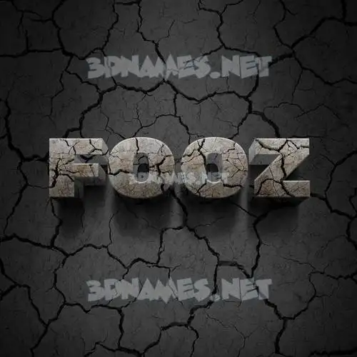 fooz in Cracked Stone style - 3D name wallpaper fooz in Cracked Stone style - 3D name wallpaper