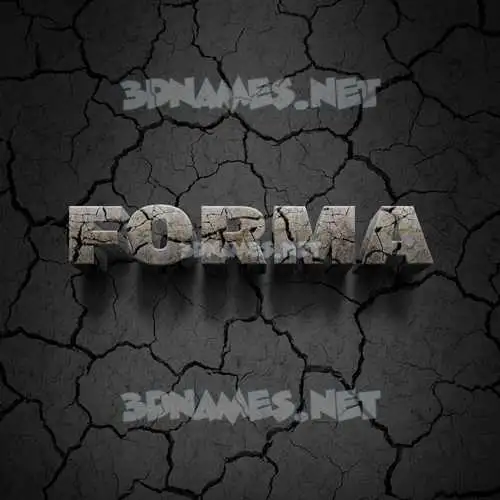forma in Cracked Stone style - 3D name wallpaper forma in Cracked Stone style - 3D name wallpaper