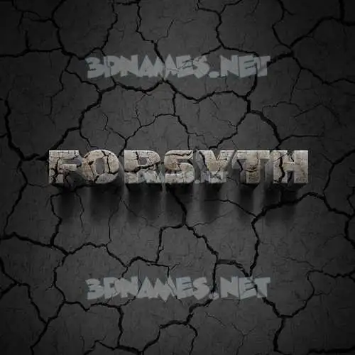 forsyth in Cracked Stone style - 3D name wallpaper forsyth in Cracked Stone style - 3D name wallpaper