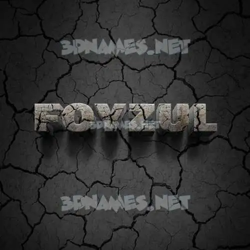 foyzul in Cracked Stone style - 3D name wallpaper