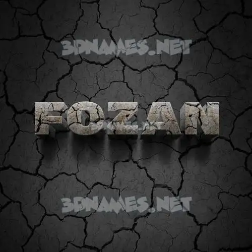 fozan in Cracked Stone style - 3D name wallpaper fozan in Cracked Stone style - 3D name wallpaper