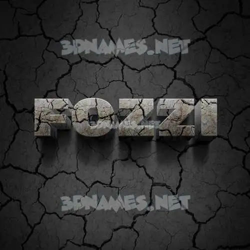 fozzi in Cracked Stone style - 3D name wallpaper fozzi in Cracked Stone style - 3D name wallpaper