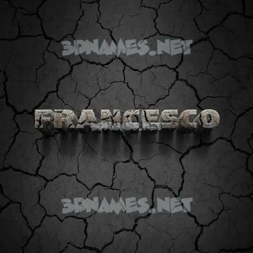 francesco in Cracked Stone style - 3D name wallpaper francesco in Cracked Stone style - 3D name wallpaper
