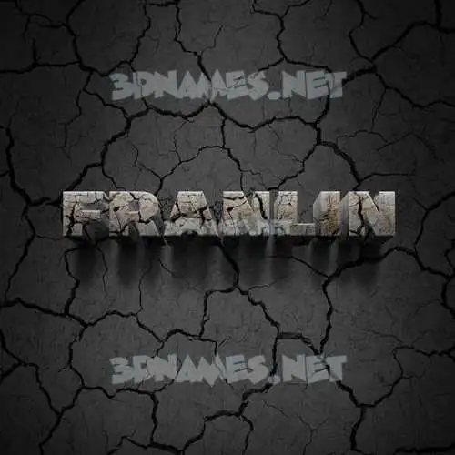 franlin in Cracked Stone style - 3D name wallpaper franlin in Cracked Stone style - 3D name wallpaper