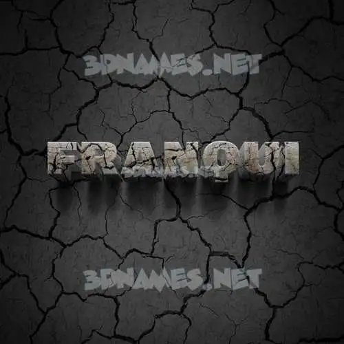 franqui in Cracked Stone style - 3D name wallpaper franqui in Cracked Stone style - 3D name wallpaper