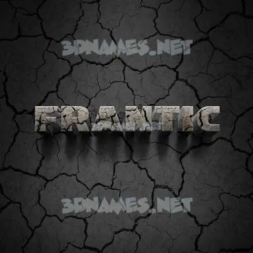 frantic in Cracked Stone style - 3D name wallpaper frantic in Cracked Stone style - 3D name wallpaper