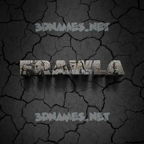 frawla in Cracked Stone style - 3D name wallpaper frawla in Cracked Stone style - 3D name wallpaper