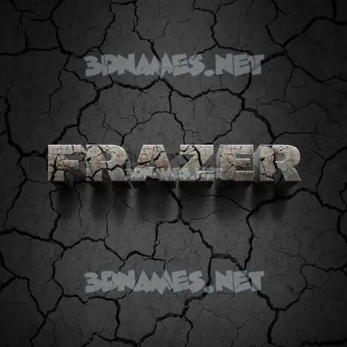frazer in Cracked Stone style - 3D name wallpaper frazer in Cracked Stone style - 3D name wallpaper