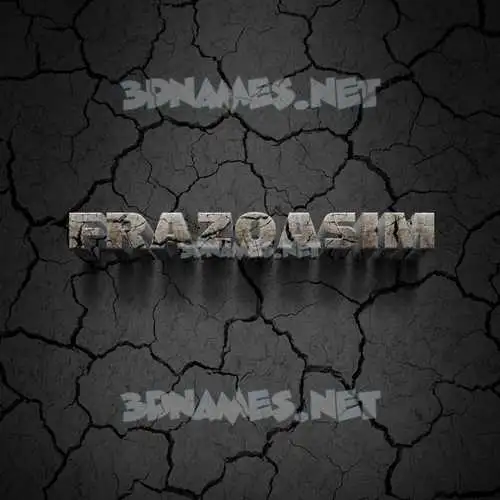 frazqasim in Cracked Stone style - 3D name wallpaper
