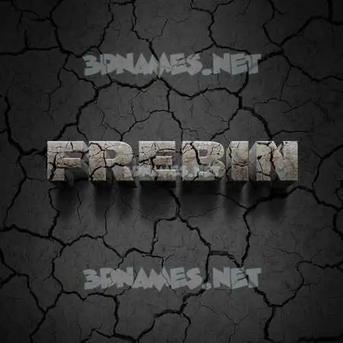 frebin in Cracked Stone style - 3D name wallpaper frebin in Cracked Stone style - 3D name wallpaper