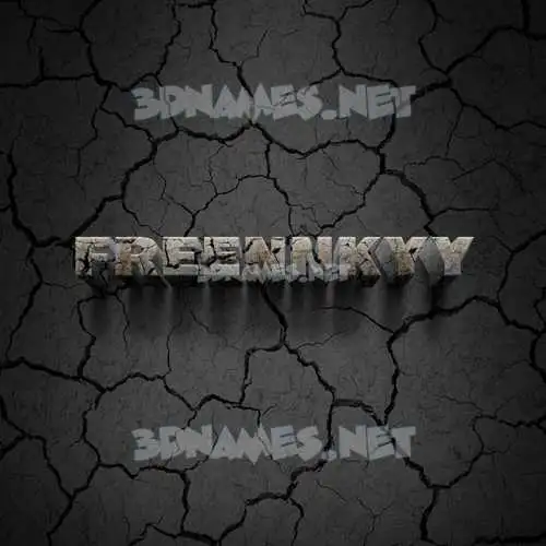 freennkyy in Cracked Stone style - 3D name wallpaper freennkyy in Cracked Stone style - 3D name wallpaper