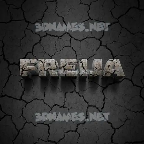 freija in Cracked Stone style - 3D name wallpaper freija in Cracked Stone style - 3D name wallpaper