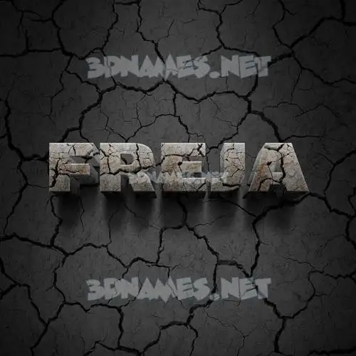 freja in Cracked Stone style - 3D name wallpaper freja in Cracked Stone style - 3D name wallpaper