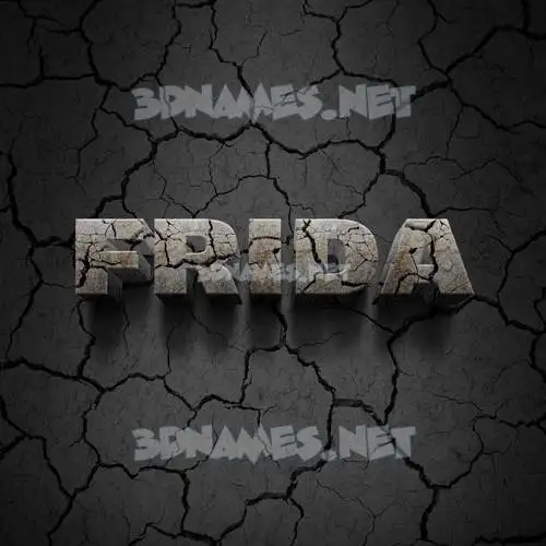 frida in Cracked Stone style - 3D name wallpaper frida in Cracked Stone style - 3D name wallpaper