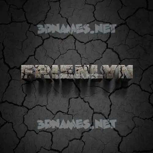 frienlyn in Cracked Stone style - 3D name wallpaper frienlyn in Cracked Stone style - 3D name wallpaper
