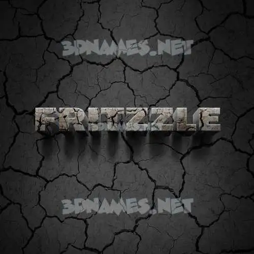 fritzzle in Cracked Stone style - 3D name wallpaper fritzzle in Cracked Stone style - 3D name wallpaper