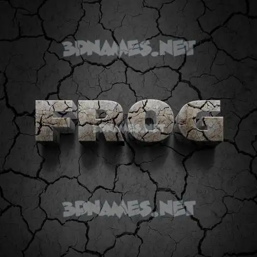 frog in Cracked Stone style - 3D name wallpaper frog in Cracked Stone style - 3D name wallpaper