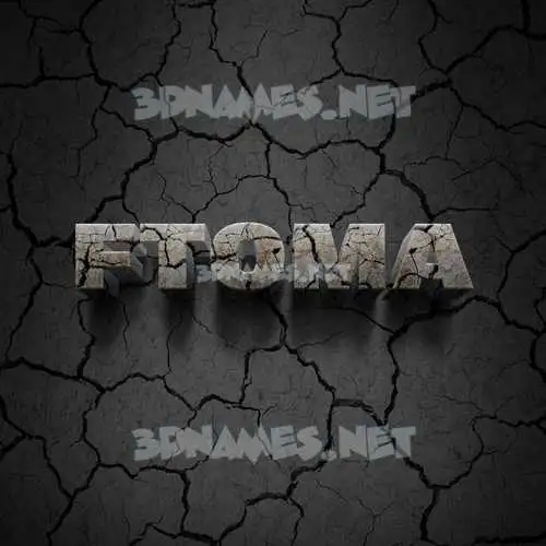 ftoma in Cracked Stone style - 3D name wallpaper ftoma in Cracked Stone style - 3D name wallpaper