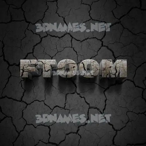 ftoom in Cracked Stone style - 3D name wallpaper ftoom in Cracked Stone style - 3D name wallpaper