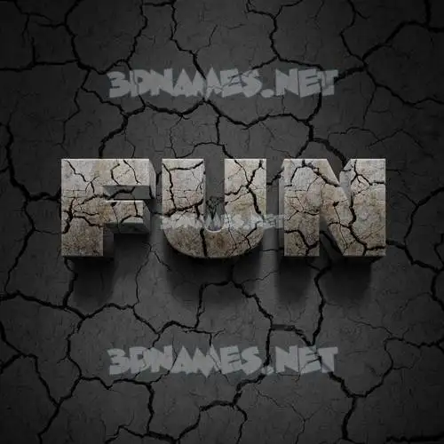 fun in Cracked Stone style - 3D name wallpaper fun in Cracked Stone style - 3D name wallpaper
