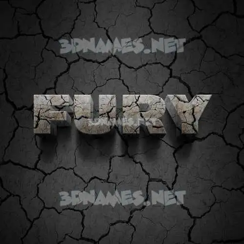 fury in Cracked Stone style - 3D name wallpaper fury in Cracked Stone style - 3D name wallpaper