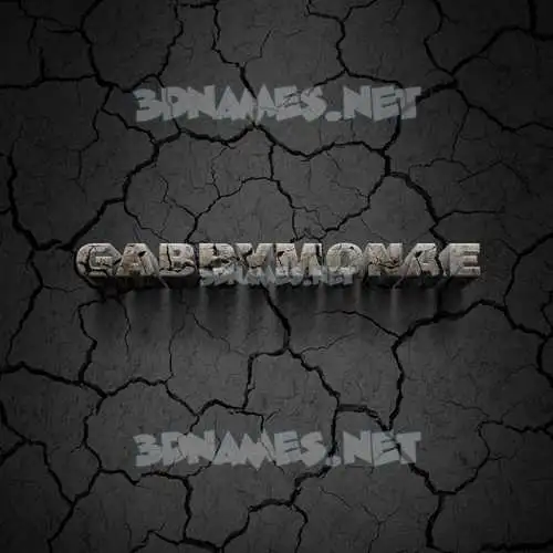 gabbymonae in Cracked Stone style - 3D name wallpaper