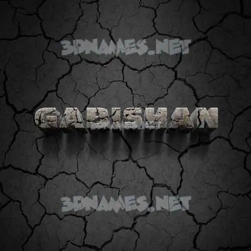 gabishan in Cracked Stone style - 3D name wallpaper