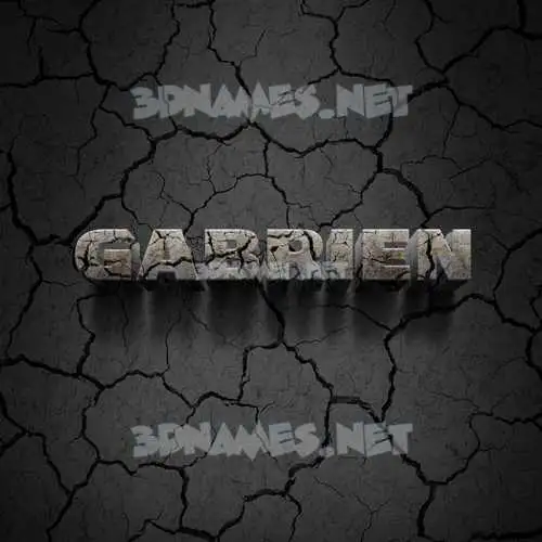 gabrien in Cracked Stone style - 3D name wallpaper gabrien in Cracked Stone style - 3D name wallpaper