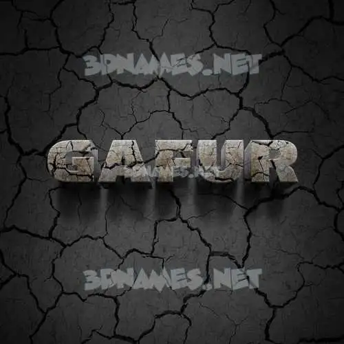 gafur in Cracked Stone style - 3D name wallpaper gafur in Cracked Stone style - 3D name wallpaper