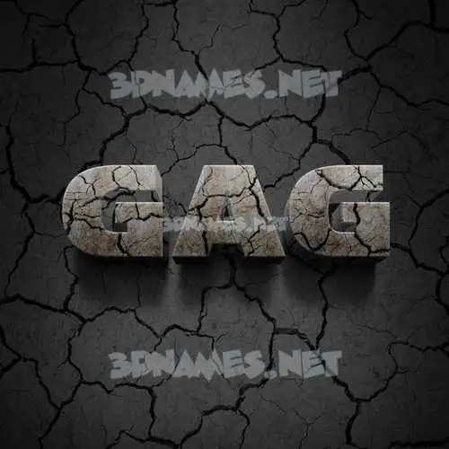 gag in Cracked Stone style - 3D name wallpaper gag in Cracked Stone style - 3D name wallpaper