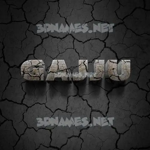 gajju in Cracked Stone style - 3D name wallpaper gajju in Cracked Stone style - 3D name wallpaper