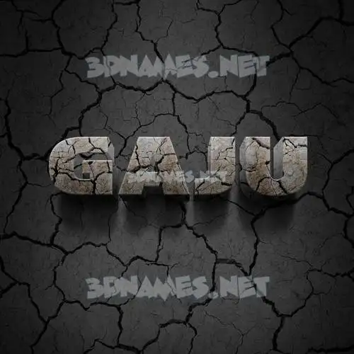 gaju in Cracked Stone style - 3D name wallpaper gaju in Cracked Stone style - 3D name wallpaper