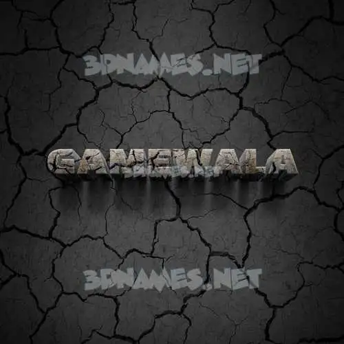 gamewala in Cracked Stone style - 3D name wallpaper gamewala in Cracked Stone style - 3D name wallpaper