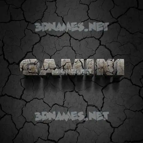 gamini in Cracked Stone style - 3D name wallpaper gamini in Cracked Stone style - 3D name wallpaper
