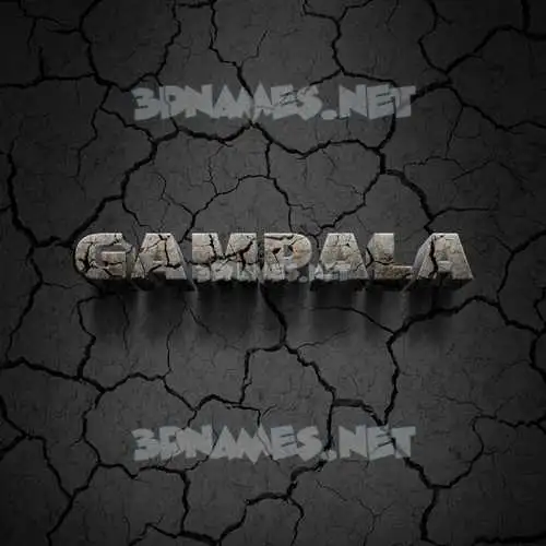 gampala in Cracked Stone style - 3D name wallpaper