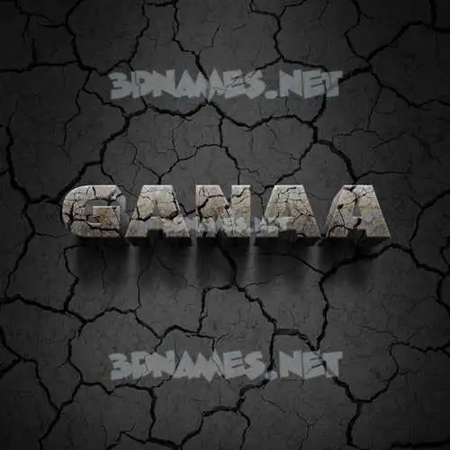 ganaa in Cracked Stone style - 3D name wallpaper ganaa in Cracked Stone style - 3D name wallpaper