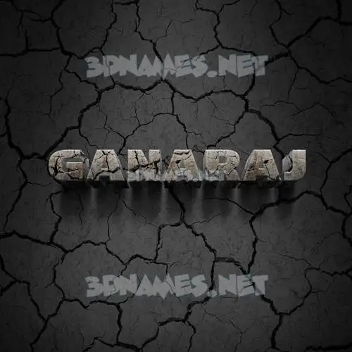 ganaraj in Cracked Stone style - 3D name wallpaper