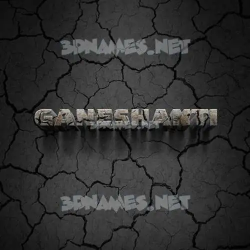 ganeshanti in Cracked Stone style - 3D name wallpaper