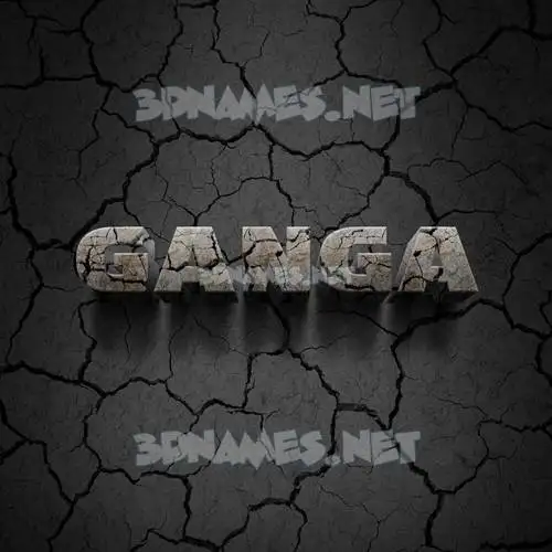 ganga in Cracked Stone style - 3D name wallpaper ganga in Cracked Stone style - 3D name wallpaper