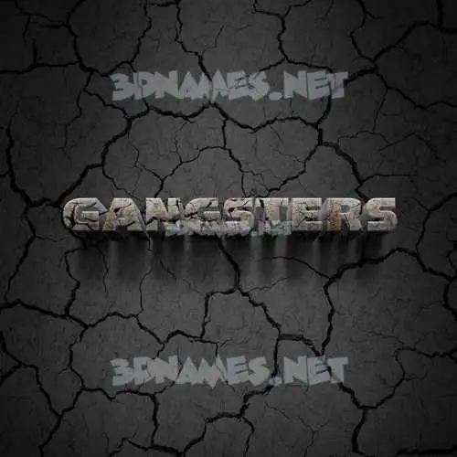 gangsters in Cracked Stone style - 3D name wallpaper gangsters in Cracked Stone style - 3D name wallpaper