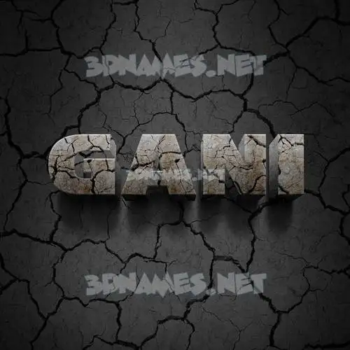 gani in Cracked Stone style - 3D name wallpaper gani in Cracked Stone style - 3D name wallpaper