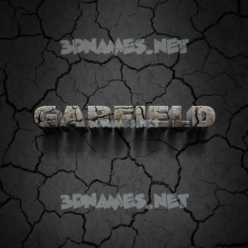 garfield in Cracked Stone style - 3D name wallpaper garfield in Cracked Stone style - 3D name wallpaper