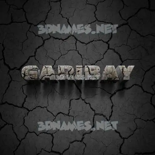garibay in Cracked Stone style - 3D name wallpaper garibay in Cracked Stone style - 3D name wallpaper