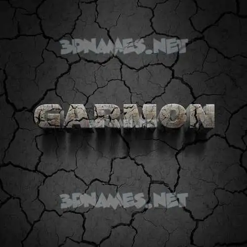 garmon in Cracked Stone style - 3D name wallpaper